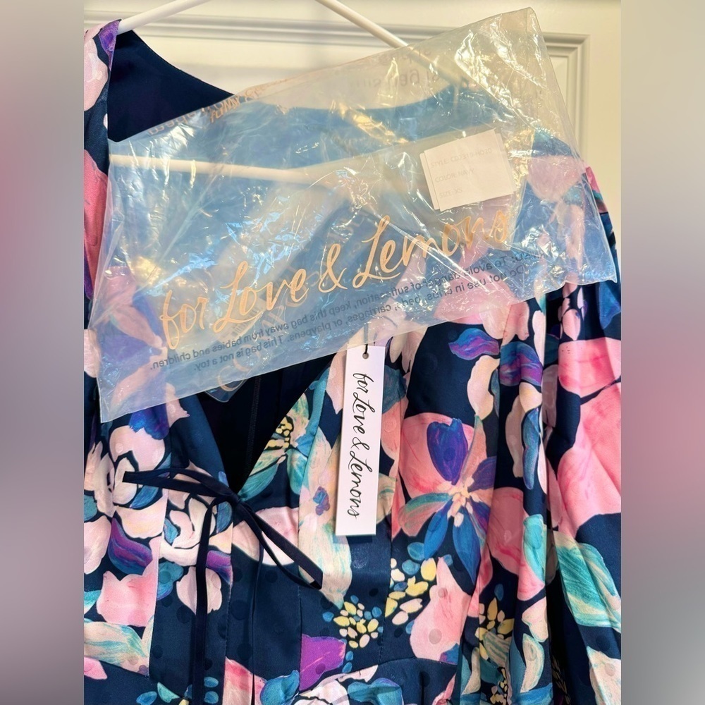 For Love & Lemons Wyatt Long-Sleeve Printed Mini Dress - Picture 16 of 17